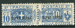 REGNO D'ITALIA COLONIE  POSSEDIMENTI 1925  10 Centesimi Della Serie Pacchi Postali MNH - Oltre Giuba