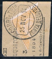 Ponta Delgada, 1892/3, # 1, Bipartido, Used - Ponta Delgada