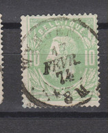 COB 30 Oblitération Centrale Double Cercle WYNGENE Pli Vertical - 1869-1883 Leopoldo II