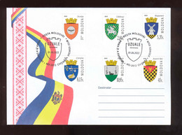 Moldova 2022 Usual Postage Stamps Emblems Of Localities In Republic Of Moldova FDC - Moldova