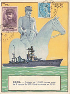 France Carte Maximum Bateau Croiseur Foch - 1940-1949