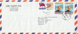 China Taiwan Air Mail Cover Sent To Denmark 1989 ?? - Posta Aerea