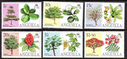ANGUILLA - 1976 FLOWERING TREES SET (6V) FINE MNH ** SG 241-246 - Anguilla (1968-...)