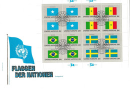 GG - Enveloppe Avec Feuillet "drapeaux" 1983 - Oblit 1er Jour - Cartas & Documentos