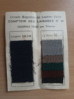 Échantillon Tissus Grands Magasins Du Louvre Paris Mode - Laces & Cloth