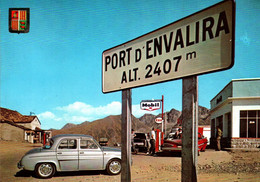 10606 Voitures Automobile Autos, Dauphine Renault, Chevrolet, Station, Pompe Essence, MOBIL ESSO  Port Envalira, Andorre - Andorra