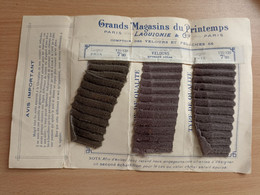 Échantillon Tissus Grands Magasins Du Printemps Paris Mode - Laces & Cloth