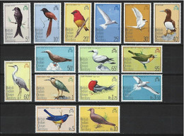 BRITISH INDIAN OCEANIC TERRITORY - AVES PAJAROS - YVERT 63-77** - Territoire Britannique De L'Océan Indien