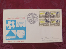 Denmark 1971 FDC Cover Copenhagen - Sports Football Soccer - Covers & Documents