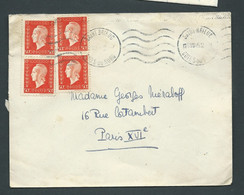 LSc , Obl.  Saint Brieuc  , 8/08/1945, Affr. Par Yvert N° 685 X 4     PHI 27110 - 1944-45 Marianne Of Dulac