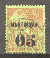 Alphée Dubois20 C. Surchargé «MARTINIQUE / 05» Yv 4 - Oblitérés