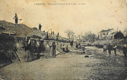 CPA. - [13] Bouches-du-Rhône > LAMANON > Travaux Du Canal De La Vallée Des Baux - En L'état - Otros Municipios