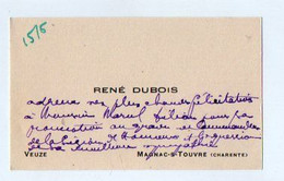VP19.729 - MAGNAC - SUR - TROUVE ( Charente ) - CDV - Carte De Visite - Mr René DUBOIS - Cartes De Visite