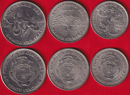 Costa Rica Set Of 3 Coins: 5 - 20 Colones 1975 "Central Bank" - Costa Rica