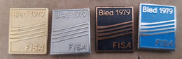 World Rowing  Championship Bled 1979 FISA SLOVENIA Ex Yugoslavia Pins - Rowing