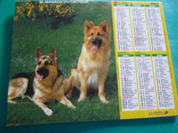 Calendrier 1993 Lavigne  Chien Berger Allemand Setter Irlandais Almanach Facteur PTT POSTE Département Sarthe - Big : 1991-00