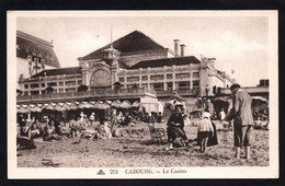 (RECTO / VERSO) CABOURG - N° 212 - LE CASINO ET LA PLAGE AVEC PERSONNAGES - CPA - Cabourg