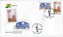 CHIPRE TURCO /TURKISH CYPRUS / NORTHERN CYPRUS  -EUROPA 2022-"STORIES And MYTHS".- FDC De La SERIE -N - 2022