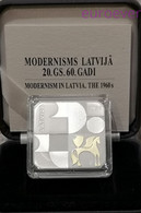 5 Euro Gedenkmünze 2020 Lettland / Latvia - Modernismus - Silber Teilweise Vergoldet - Lettonie