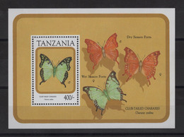 Tanzanie - BF 142 - Faune - Papillon - Cote 7.50€ - ** Neufs Sans Charniere - Tansania (1964-...)