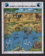 Tanzanie - N°1258 à 1269 (feuillet) - Faune Sauvage - Cote 13.20€ - ** Neufs Sans Charniere - Tanzanie (1964-...)