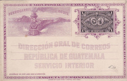 GUATEMALA 1897 - 1 Centavo Ganzsache Auf Lithogr. Pk ** ... - Guatemala