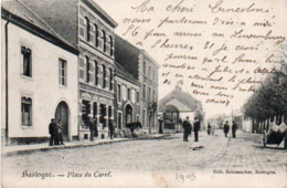 Bastogne Place Du Carré Bien Animée Voyagé En 1905 - Bastogne