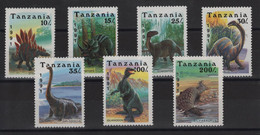 Tanzanie - N°714 à 720 - Faune Prehistorique - Cote 8€ - * Neufs Avec Trace De Charniere - Tanzania (1964-...)