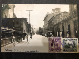 Postcard Street In San Salvador 1927 - El Salvador