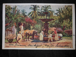 Postcard Max Vollmberg 1930, Pozos En San Miguel , Ed. Salvador Mugdan - El Salvador