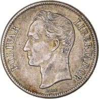 Monnaie, Venezuela, Gram 10, 2 Bolivares, 1945, Philadelphie, TTB, Argent - Venezuela