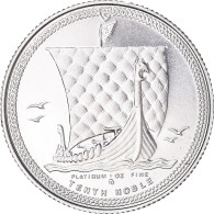 Monnaie, Île De Man, Elizabeth II, 1/10 Noble, 1985, Proof, FDC, Platinum - Eiland Man