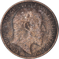 Monnaie, Grande-Bretagne, Farthing, 1909 - B. 1 Farthing