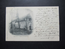 Frankreich Sage AK 1900 Mirecourt Eglise Du Faubourg Editeuer Carnet Stempel Mirecourt Vosges Nach Doubs Gesendet - Mirecourt