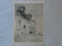 DESSIN ORIGINAL De C. THISSE - PLANCHE 002 : Ferme Eure Et Loir - BROU 1952 - Prints & Engravings
