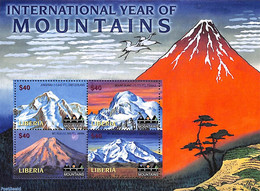 Liberia 2002 Int. Mountain Year 4v M/s, Mint NH, Sport - Mountains & Mountain Climbing - Climbing