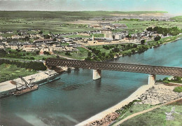 CPSM  Le Manoir Le Pont De Chemin De Fer  Sur La Seine  Vue Générale - Le Manoir