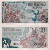 Indonesia 1961 - 2 1/2 Rupiah - Pick 79 UNC - Indonesia