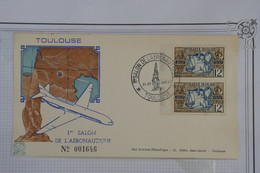 D96 FRANCE BELLE LETTRE 1957 1ER SALON DE TOULOUSE ++AFFRANC.PLAISANT - 1960-.... Lettres & Documents