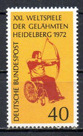 ALLEMAGNE. N°579 De 1973. Tir à L'arc Pour Handicapé. - Sport Voor Mindervaliden