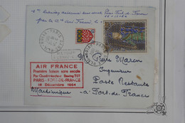 D96 FRANCE BELLE LETTRE 1965 1ERE LIAISON PARIS BEYROUTH LIBAN  +++AFFRANC.PLAISANT - 1960-.... Brieven & Documenten