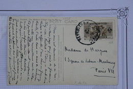 D98 LIBAN REPUBLIQUE  BELLE CARTE  1937  BEYROUTH  A  PARIS  FRANCE +AFFRANCH.INTERESSANT - Airmail