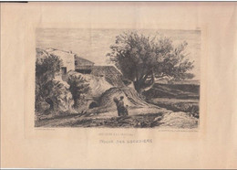 RT28.571  VAR. USINE A LA CRAU. PROCHE DES ESCUDIERS.LITHOGRAPHIE .EAU-FORTE DE BALFOURIER - La Crau