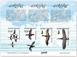 Finland 2017 Arctica Migration Birds On The Baltic Set Of 4 Stamps In Block Mint - Ongebruikt