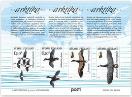 Finland 2017 Arctica Migration Birds On The Baltic Set Of 4 Stamps In Block Mint - Arctic Tierwelt