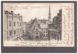 LATVIA  Gruss Aus Riga Schaunenstrasse 1903 - Lettland