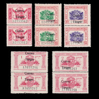 ESPAÑA.TANGER.1938. Derechos Consulares. MNH.Blq2.Edifil.142-146 - Marruecos Español