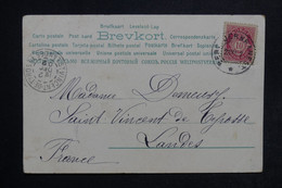 NORVÈGE  - Carte Postale Pour La France EN 1902 - L 123233 - Lettres & Documents