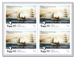 New Zealand 2022 Tapuae-O-Ueneku 2885 M Mountains Berge Montagnes Sailing Boat Fishing Whaling Ship MNH ** Block 4 - Nuovi