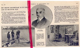 Zeebrugge - Moord Op Jozef Calier  - Orig. Knipsel Coupure Tijdschrift Magazine - 1934 - Unclassified